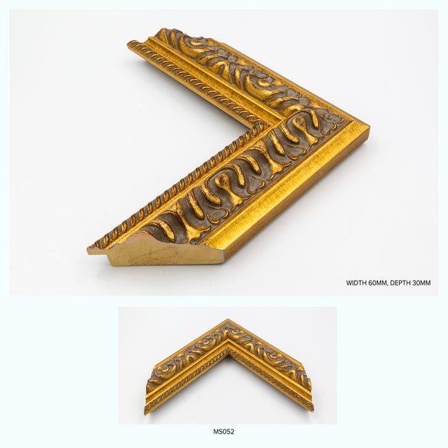 Ornate Gold Wood Three