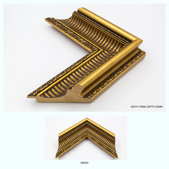 Ornate Gold Wood Four