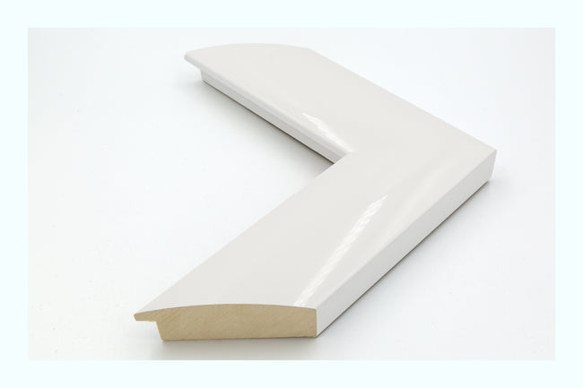 Thick Gloss Curved White Wood