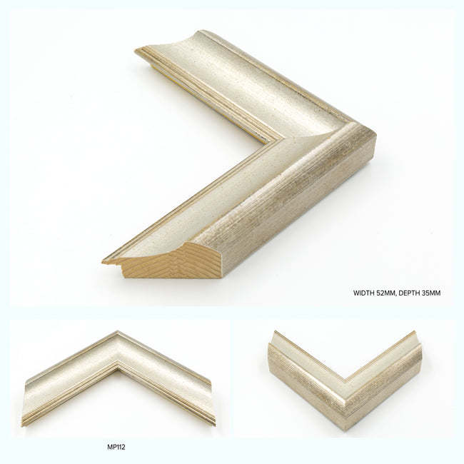 Elaborate Silver Curved  Wood