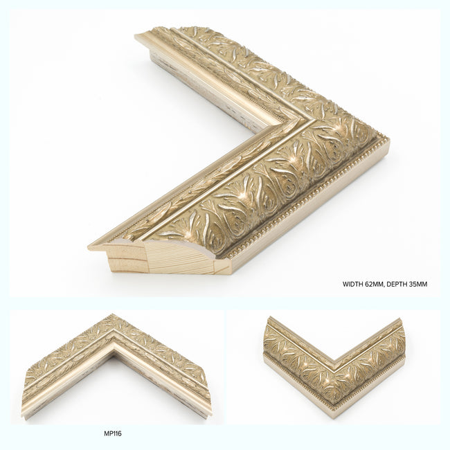 Pale Gold Ornate Wood