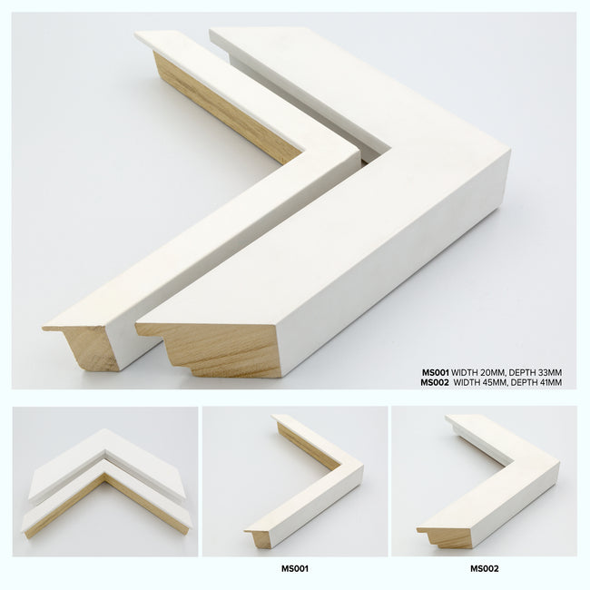 Smooth Matt White Wood - 55MAX